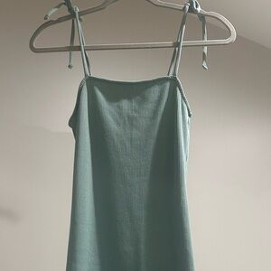 Sleeveless Ribbed Dress in Light Green